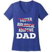 Adoptive Dad Adoption Announcet Foster Father Gotcha Day Meaningful Gift Women's V-Neck T-Shirt