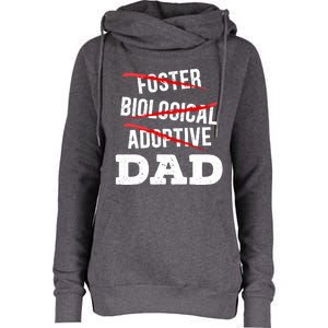 Adoptive Dad Adoption Announcet Foster Father Gotcha Day Meaningful Gift Womens Funnel Neck Pullover Hood