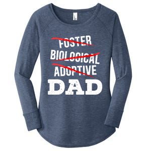 Adoptive Dad Adoption Announcet Foster Father Gotcha Day Meaningful Gift Women's Perfect Tri Tunic Long Sleeve Shirt