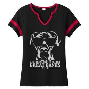 All Dogs Are Cool Great Danes Ladies Halftime Notch Neck Tee