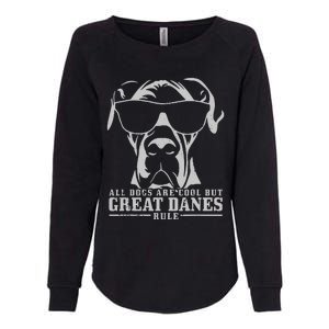 All Dogs Are Cool Great Danes Womens California Wash Sweatshirt