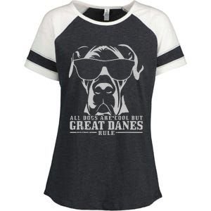 All Dogs Are Cool Great Danes Enza Ladies Jersey Colorblock Tee