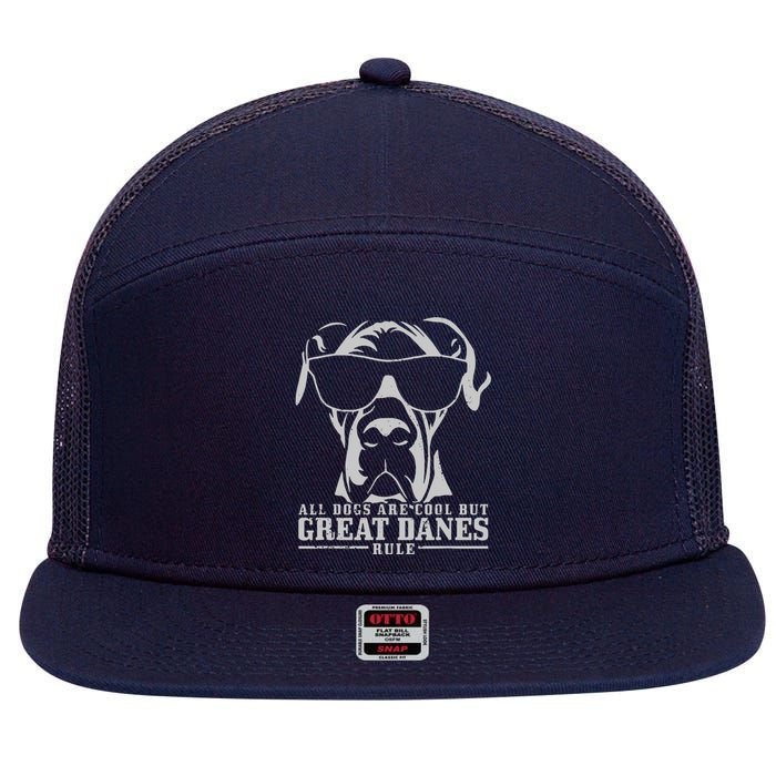 All Dogs Are Cool Great Danes 7 Panel Mesh Trucker Snapback Hat