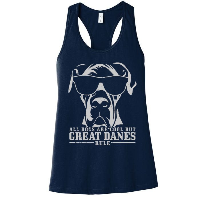 All Dogs Are Cool Great Danes Women's Racerback Tank