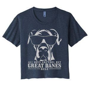 All Dogs Are Cool Great Danes Women's Crop Top Tee