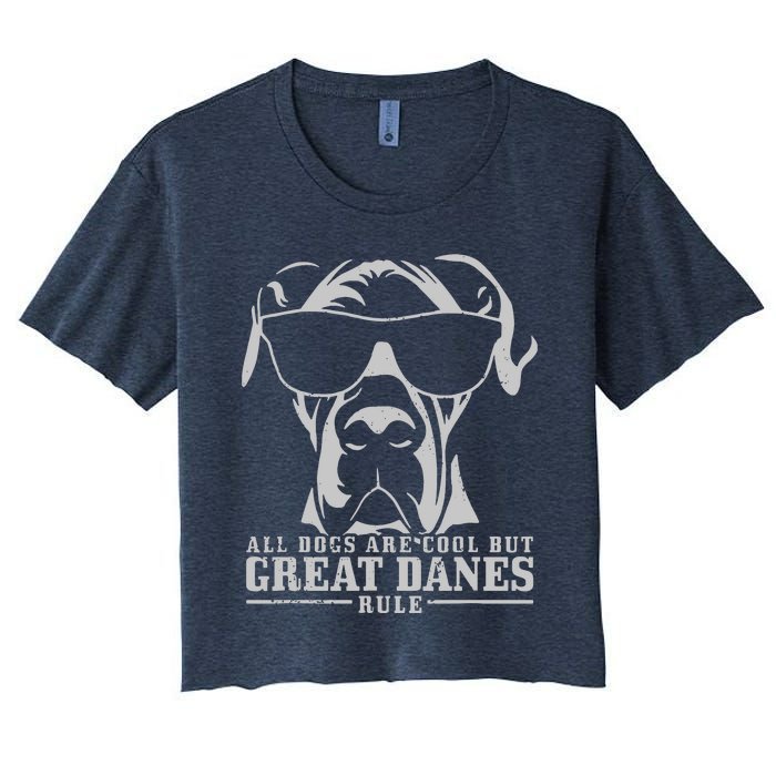 All Dogs Are Cool Great Danes Women's Crop Top Tee