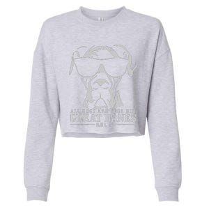 All Dogs Are Cool Great Danes Cropped Pullover Crew