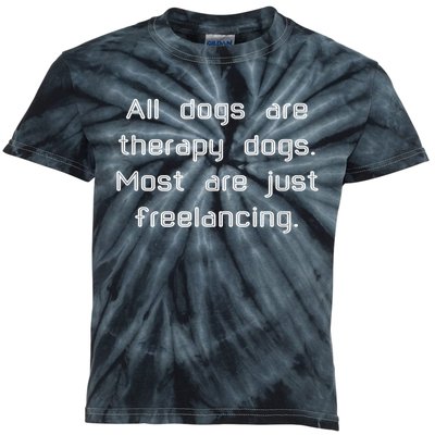 All Dogs Are Therapy Dogs Kids Tie-Dye T-Shirt