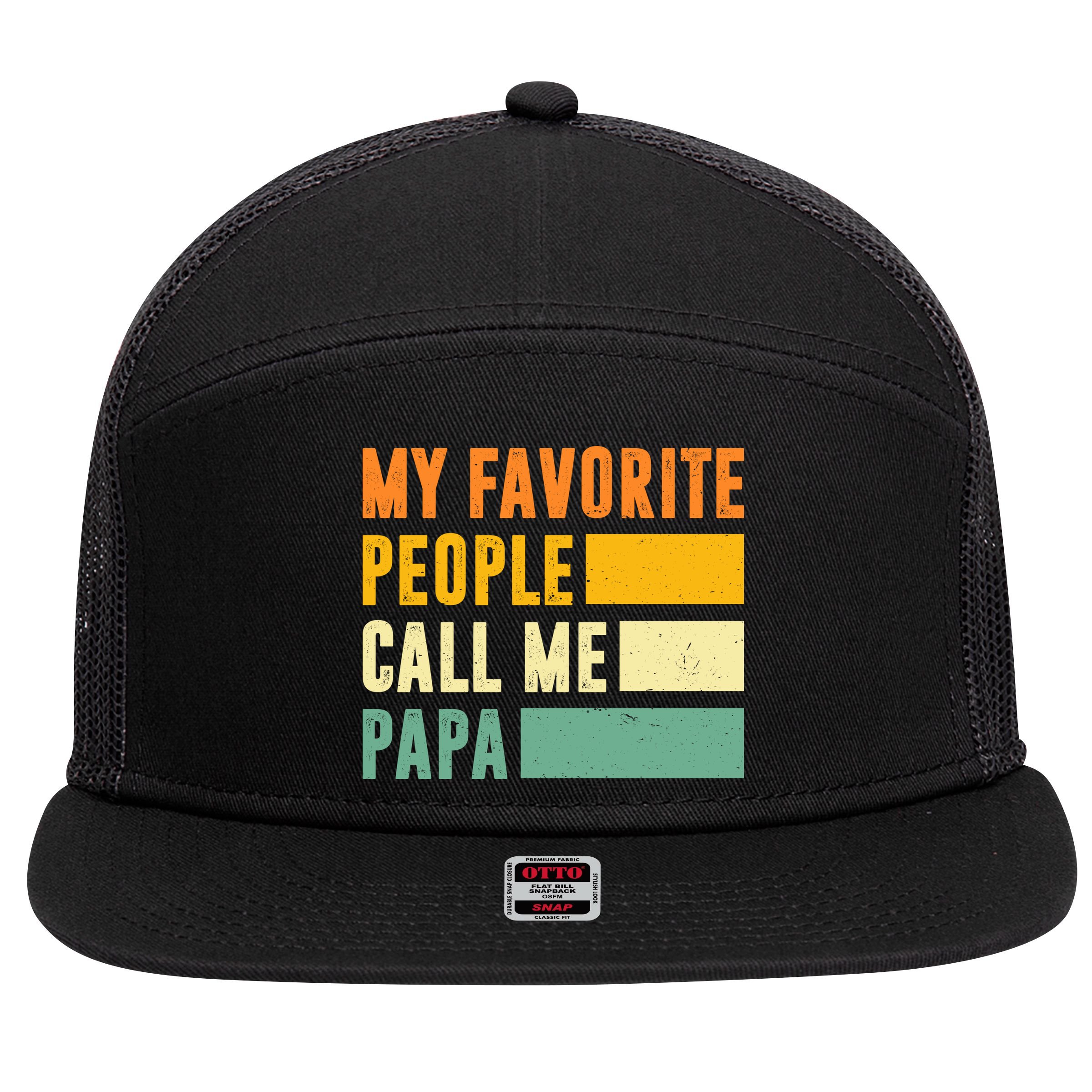 Athers Day 7 Panel Mesh Trucker Snapback Hat