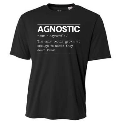 Agnostic Definition AntiReligion Agnosticism Atheist Cooling Performance Crew T-Shirt