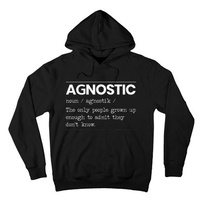 Agnostic Definition AntiReligion Agnosticism Atheist Hoodie