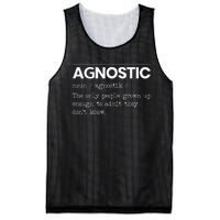 Agnostic Definition AntiReligion Agnosticism Atheist Mesh Reversible Basketball Jersey Tank