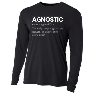 Agnostic Definition AntiReligion Agnosticism Atheist Cooling Performance Long Sleeve Crew