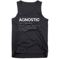 Agnostic Definition AntiReligion Agnosticism Atheist Tank Top