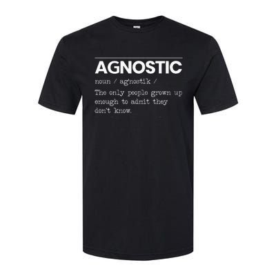 Agnostic Definition AntiReligion Agnosticism Atheist Softstyle CVC T-Shirt