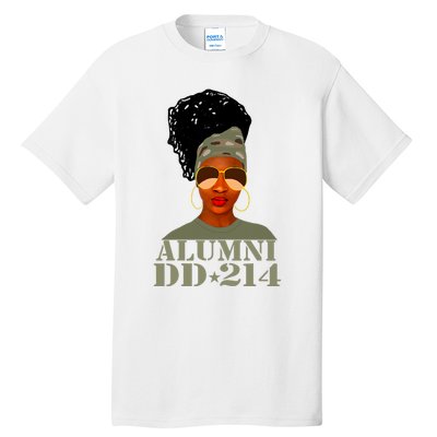 Alumni Dd214 African American Woman Veterans Day Tall T-Shirt