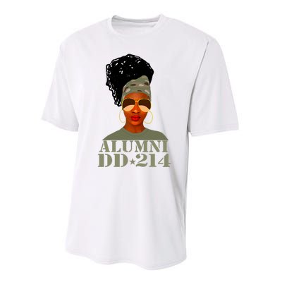 Alumni Dd214 African American Woman Veterans Day Performance Sprint T-Shirt