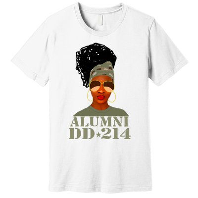 Alumni Dd214 African American Woman Veterans Day Premium T-Shirt