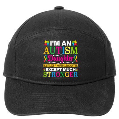 Autism Daughter Autism Awareness Motivational Autistic Daughter Positive Slogans 7-Panel Snapback Hat