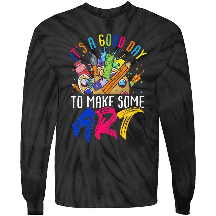 Art Design Art Teacher Drawing Teacher Tie-Dye Long Sleeve Shirt