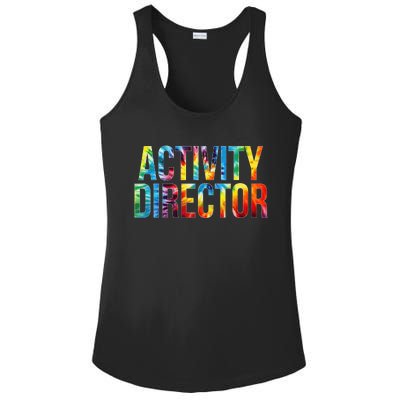 Activity Director Appreciation Day Tie Dye  For Work Ladies PosiCharge Competitor Racerback Tank