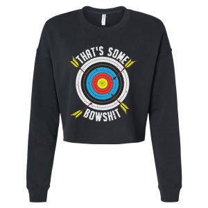 Archery Design Archery Bow Archer Cropped Pullover Crew