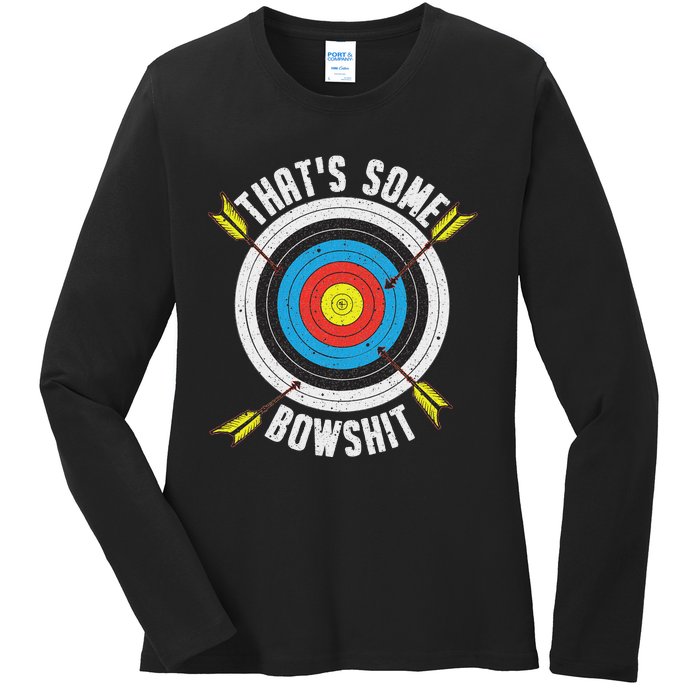 Archery Design Archery Bow Archer Ladies Long Sleeve Shirt