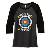 Archery Design Archery Bow Archer Women's Tri-Blend 3/4-Sleeve Raglan Shirt