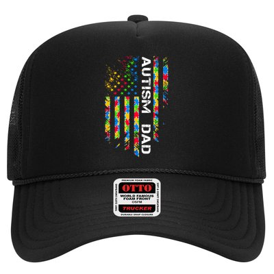 Autism Dad Awareness American Flag USA Trucker Hat