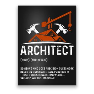 Architect Definition Architect Funny Architecture Poster