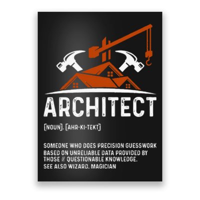 Architect Definition Architect Funny Architecture Poster