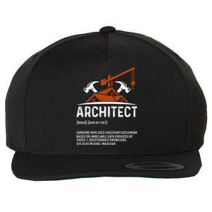 Architect Definition Architect Funny Architecture Wool Snapback Cap