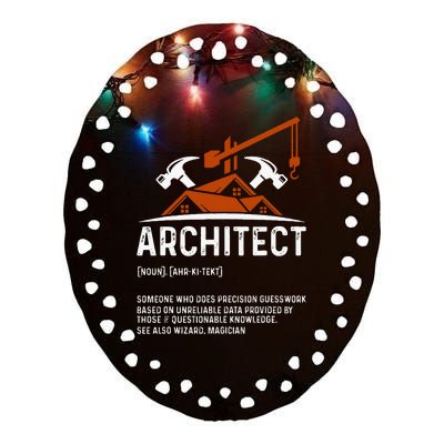 Architect Definition Architect Funny Architecture Ceramic Oval Ornament