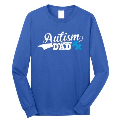 Autism Dad Awareness Support Gift Puzzle Gift Long Sleeve Shirt