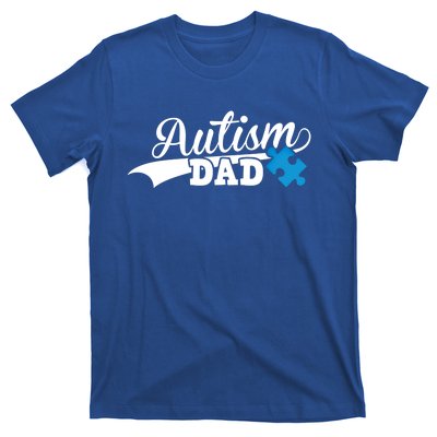 Autism Dad Awareness Support Gift Puzzle Gift T-Shirt