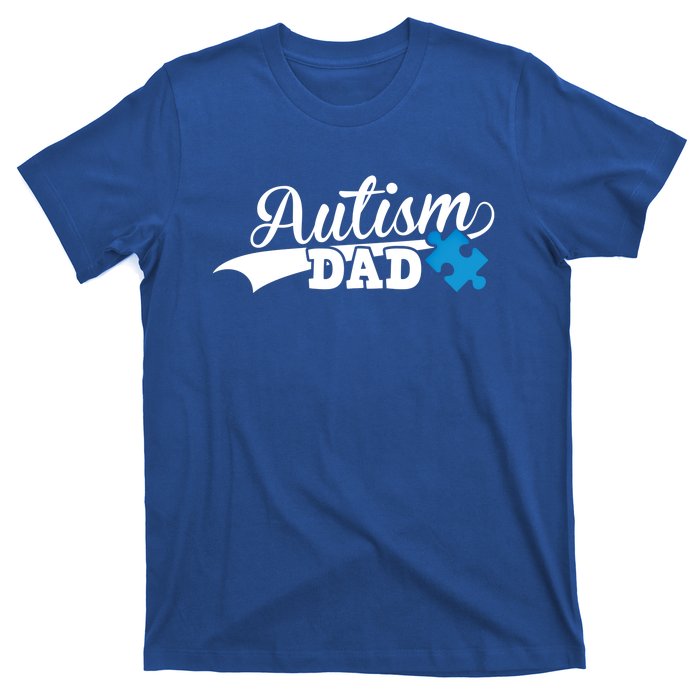 Autism Dad Awareness Support Gift Puzzle Gift T-Shirt