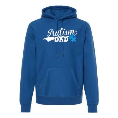 Autism Dad Awareness Support Gift Puzzle Gift Premium Hoodie