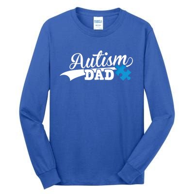 Autism Dad Awareness Support Gift Puzzle Gift Tall Long Sleeve T-Shirt