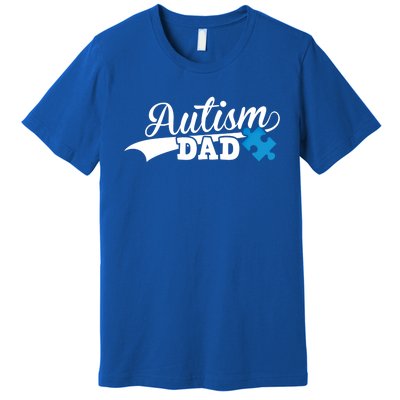 Autism Dad Awareness Support Gift Puzzle Gift Premium T-Shirt