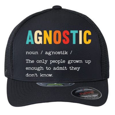 Agnostic Definition AntiReligion Agnosticism Atheist Flexfit Unipanel Trucker Cap