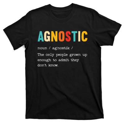 Agnostic Definition AntiReligion Agnosticism Atheist T-Shirt