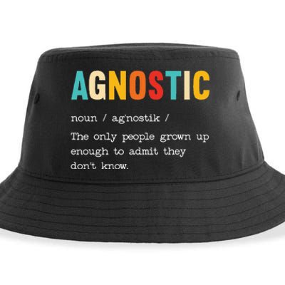 Agnostic Definition AntiReligion Agnosticism Atheist Sustainable Bucket Hat