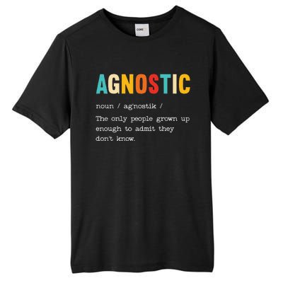 Agnostic Definition AntiReligion Agnosticism Atheist Tall Fusion ChromaSoft Performance T-Shirt