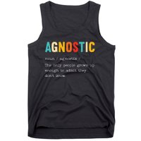 Agnostic Definition AntiReligion Agnosticism Atheist Tank Top