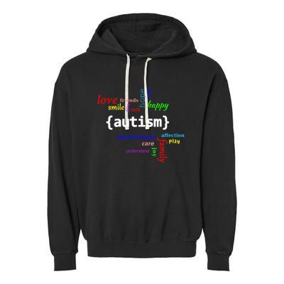 Autism Design Autism Awareness Design Garment-Dyed Fleece Hoodie