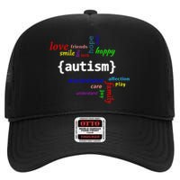 Autism Design Autism Awareness Design High Crown Mesh Back Trucker Hat