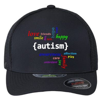 Autism Design Autism Awareness Design Flexfit Unipanel Trucker Cap