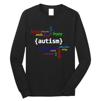 Autism Design Autism Awareness Design Long Sleeve Shirt