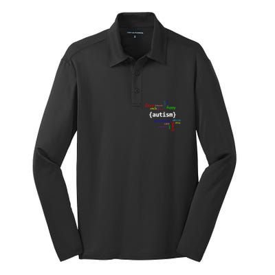 Autism Design Autism Awareness Design Silk Touch Performance Long Sleeve Polo