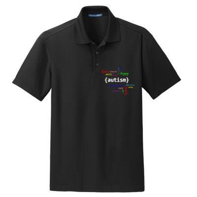 Autism Design Autism Awareness Design Dry Zone Grid Polo